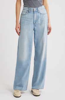 rag & bone Featherweight Logan Mid Rise Wide Leg Jeans