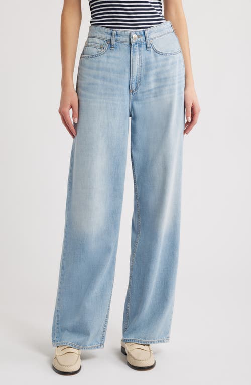 Rag & Bone Logan Featherweight Mid Rise Wide Leg Jeans In Greenport In Greenport