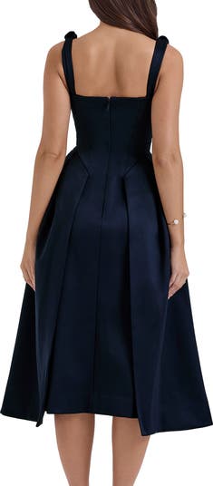 Paloma Plunge Neck Sleeveless Midi Dress