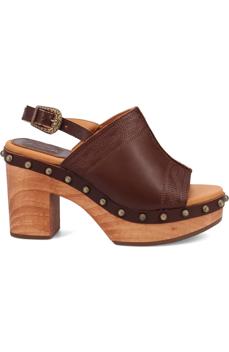Dingo Clover Slingback Platform Sandal, Alternate, color, Brown