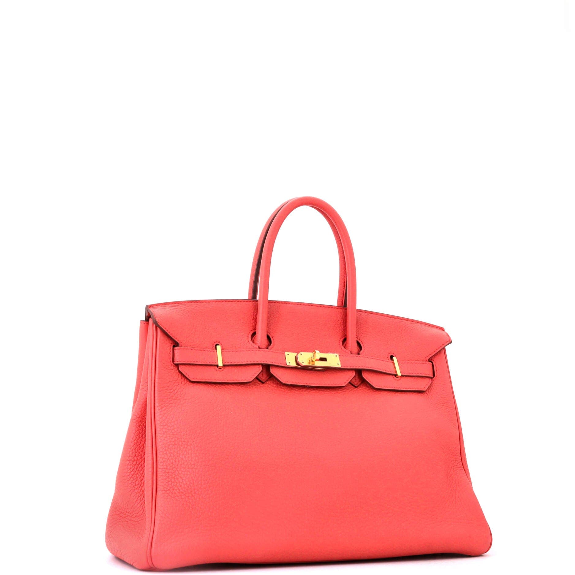 Birkin Handbag Pink Clemence with Gold Hardware 35, Alternate, color, Red