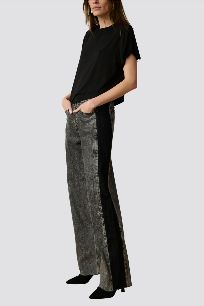 Amelia Contrast Jean, Alternate, color, Wall St.
