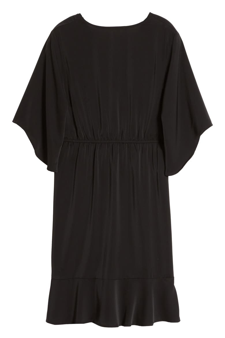 Wrap Dress, Alternate, color, BLACK