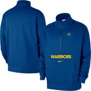 Nike Men's Nike Blue Golden State Warriors Courtside Club Half-Zip Jacket