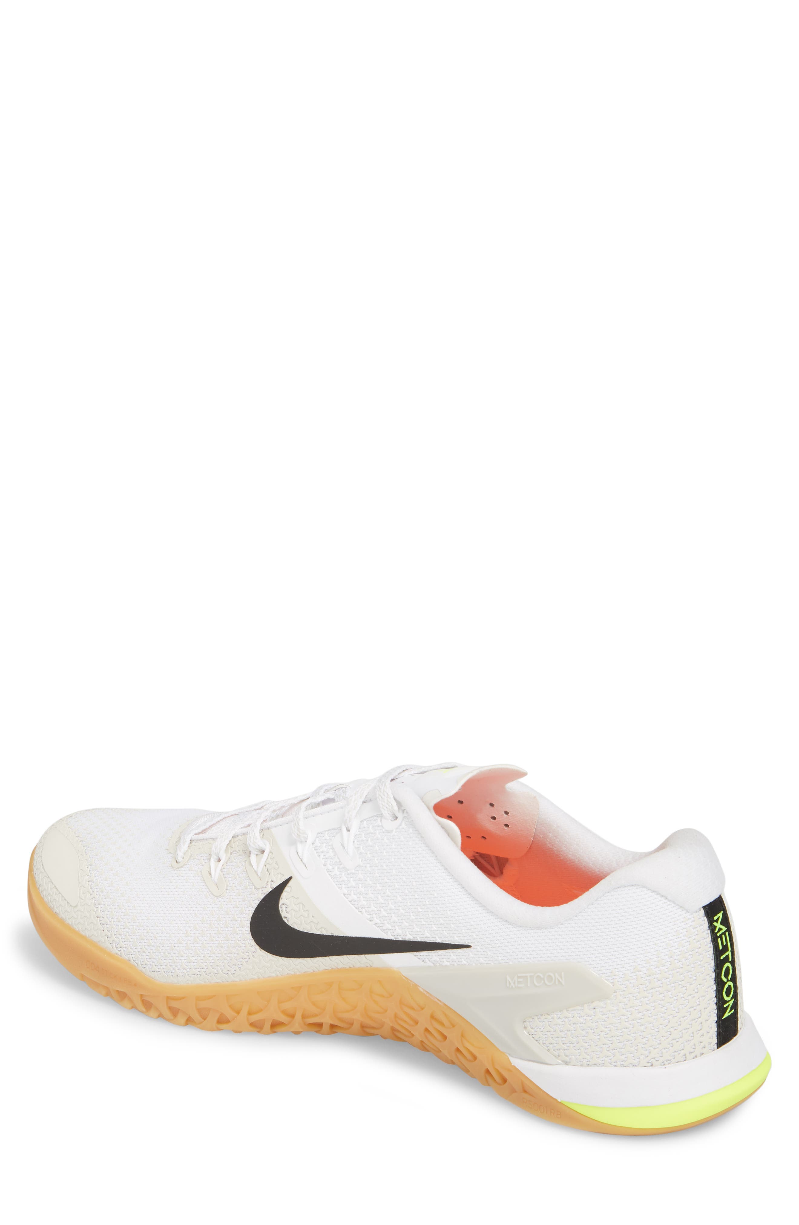 Metcon 4 Training Shoe, Alternate, color, WHITE/ BLACK/ LIGHT BONE