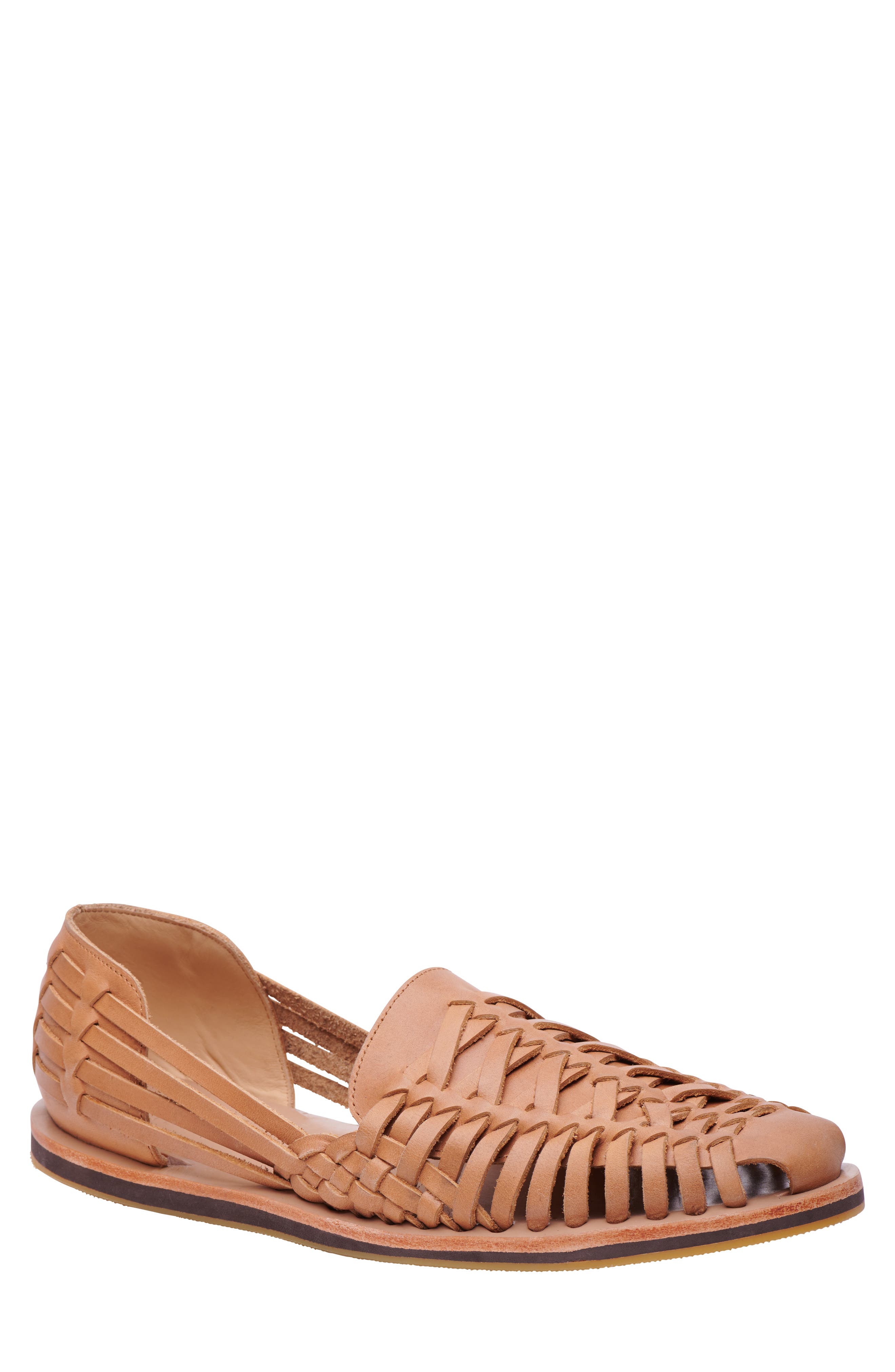 Huarache Water Resistant Sandal, Main, color, ALMOND