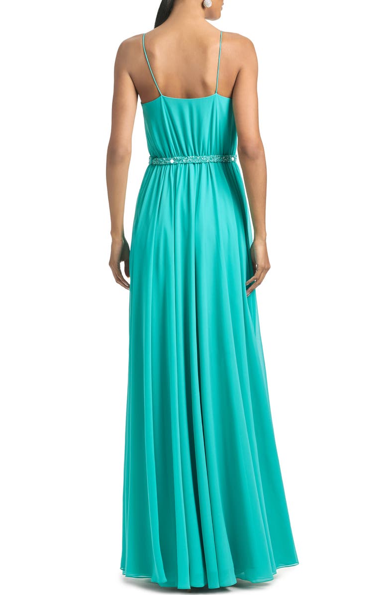 Sachin & Babi Lavina Beaded Gown with Cape, Alternate, color,