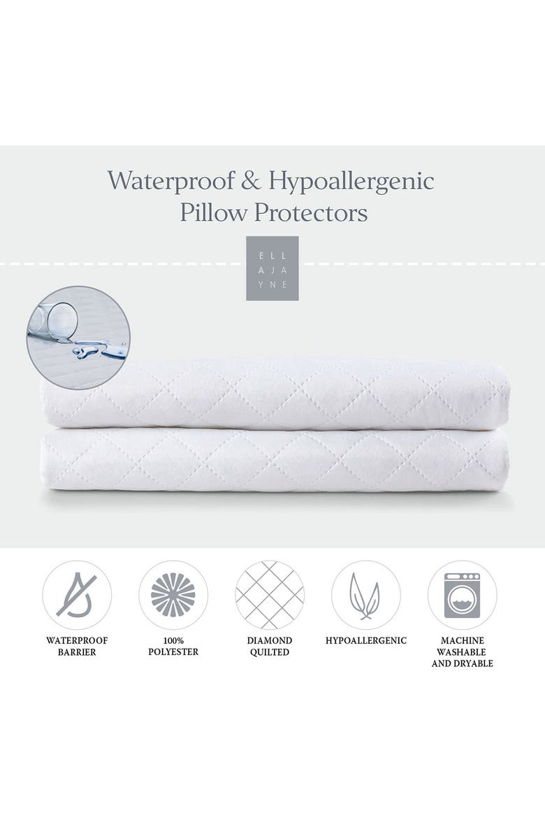 ELLA JAYNE HOME Waterproof & Hypoallergenic Pillow Protector, Alternate, color, White