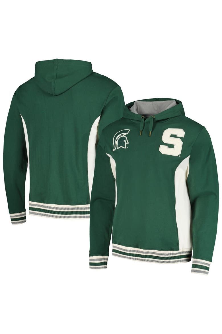 Men's Mitchell & Ness Green Michigan State Spartans Team Legacy French Terry Pullover Hoodie, Alternate, color, Green