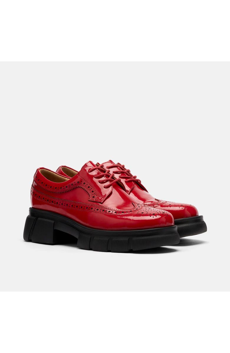 MARC NOLAN Ms. Alexander Leather Lug Wingtip Derby, Alternate, color, Red