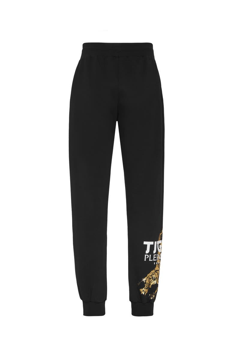 PLEIN SPORT Jogging Trousers Tiger Tokyo Men, Alternate, color, Black/Lightgold