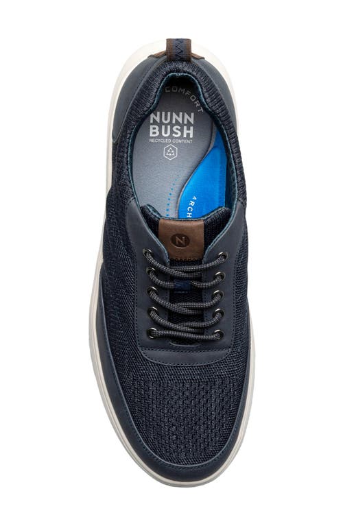 Nunn Bush Men's Ponte Knit Moc Toe Sneaker In Navy Multi