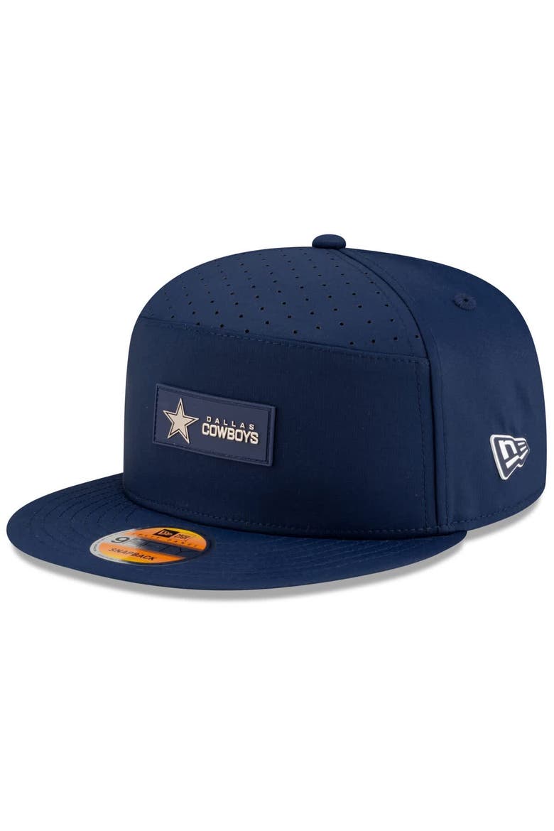 Men's New Era Navy Dallas Cowboys 2025 Sideline  Split Panel 9FIFTY Snapback Hat, Main, color, Navy