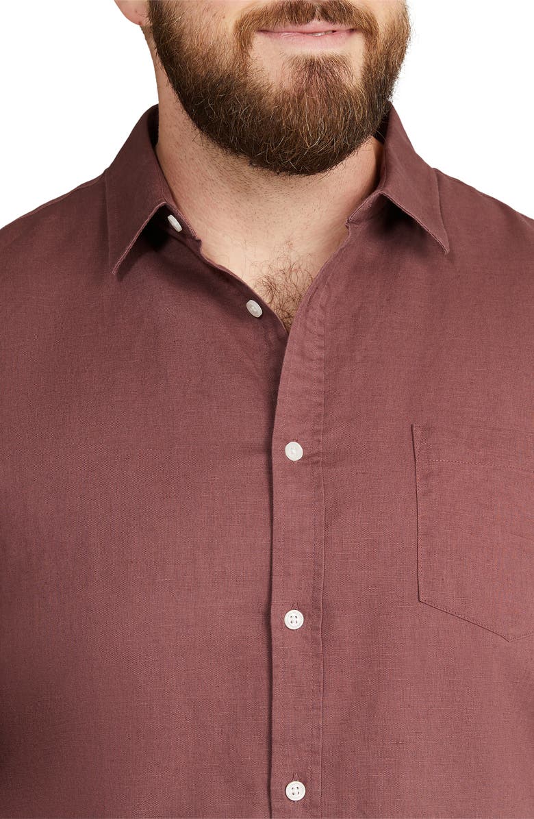 Johnny Bigg Anders Linen & Cotton Button-Up Shirt, Alternate, color,