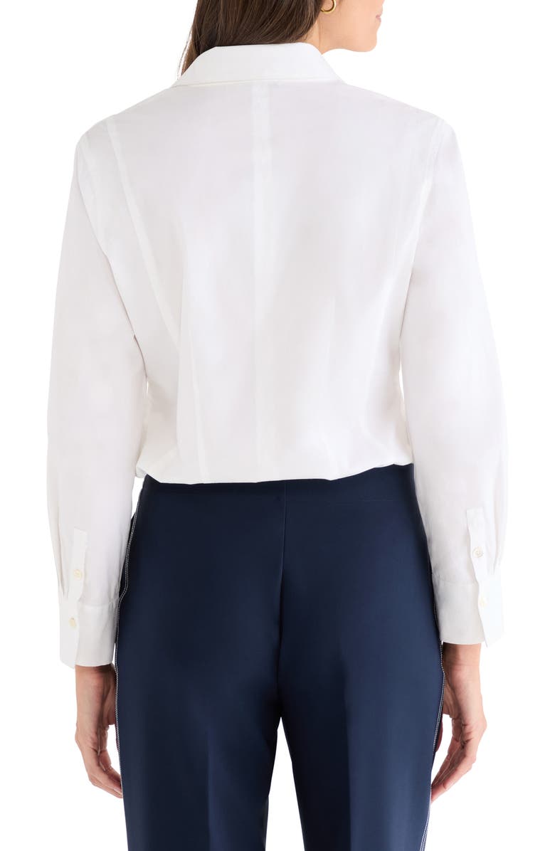 NIC+ZOE Pintuck Stretch Cotton Button-Up Shirt, Alternate, color, Paper White