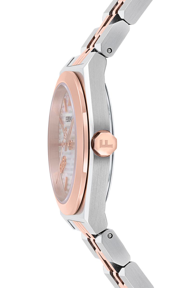 FERRAGAMO Vega Bracelet Watch, 28mm, Alternate, color, Two Tone