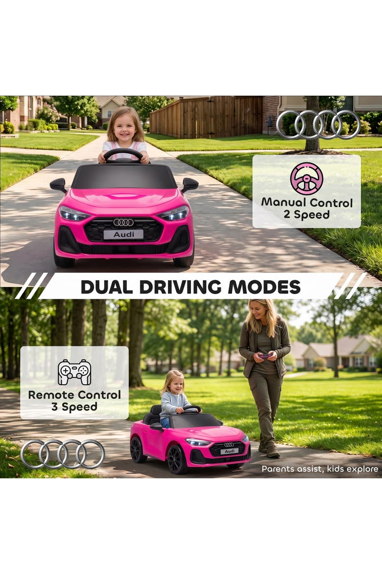 Licensed Audi A5L Electric Ride On Car, Alternate, color, Pink