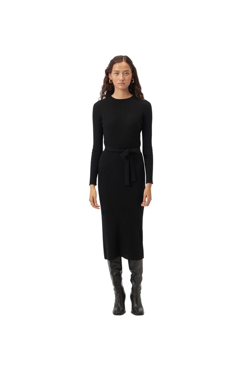 GOBI Mongolian Cashmere Cashmere Knit Dress with Belt, Main, color,