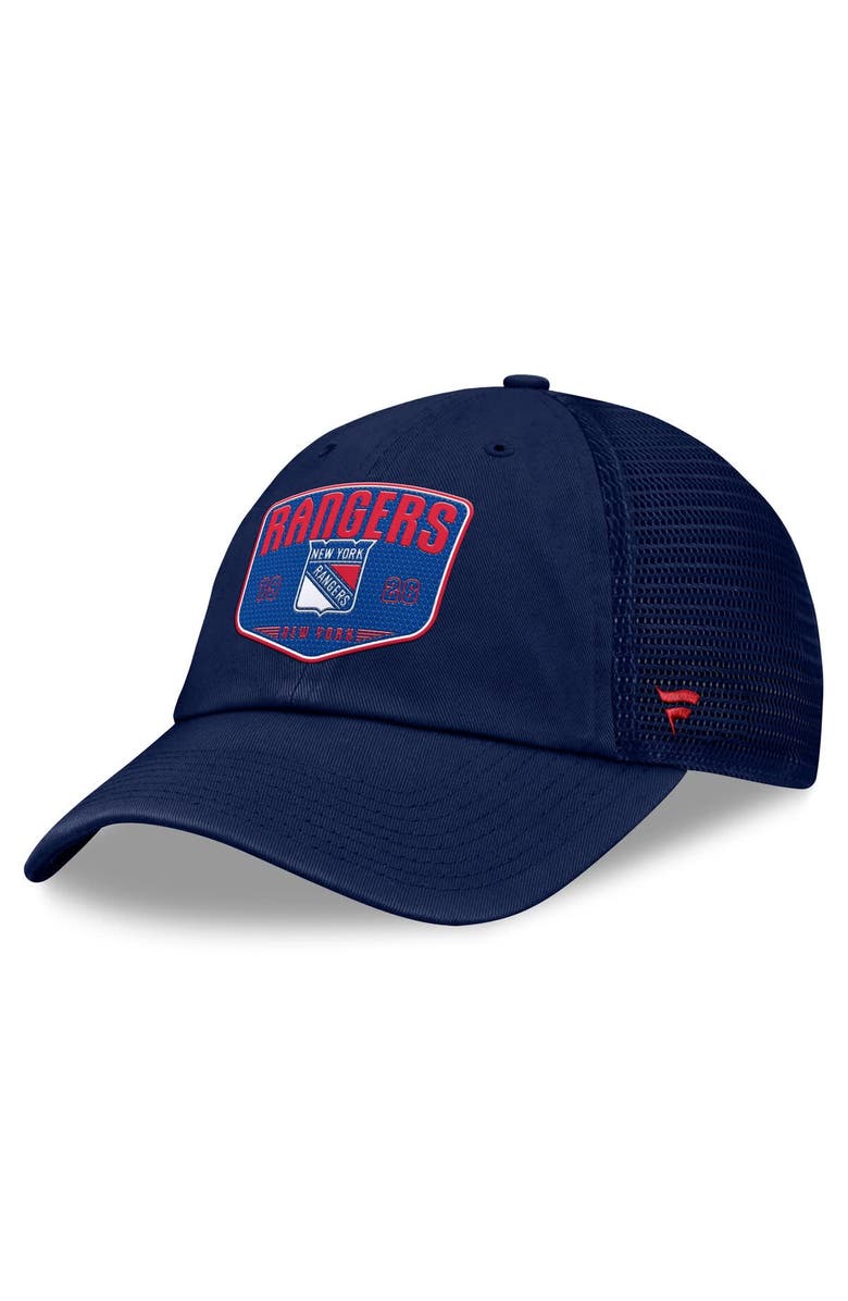 FANATICS Men's Fanatics Blue New York Rangers Fundamental One-Time Trucker Adjustable Hat, Main, color, Blue