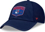 FANATICS Men's Fanatics Blue New York Rangers Fundamental One-Time Trucker Adjustable Hat