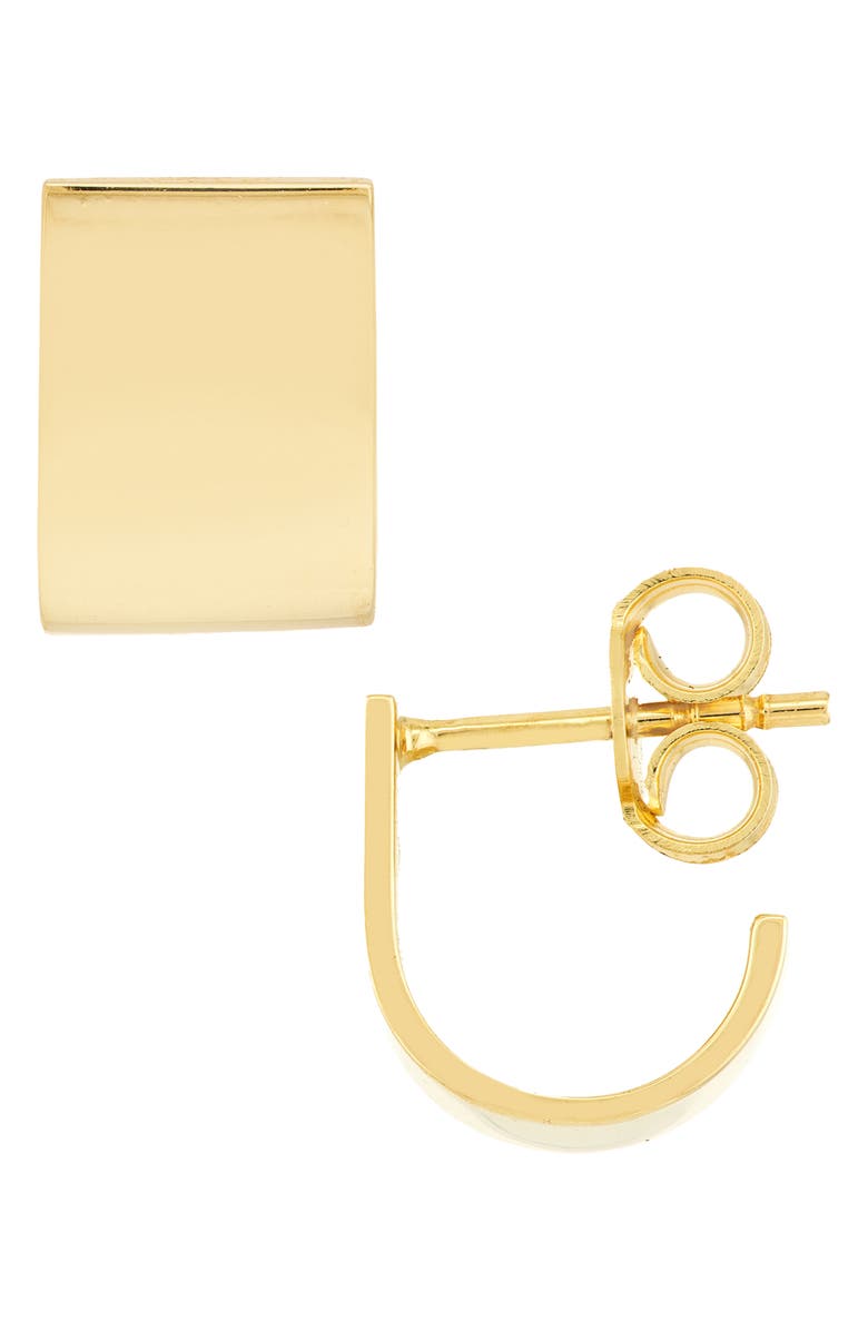 HAWLEY ST J-Shaped Huggie Hoop Earrings, Main, color,