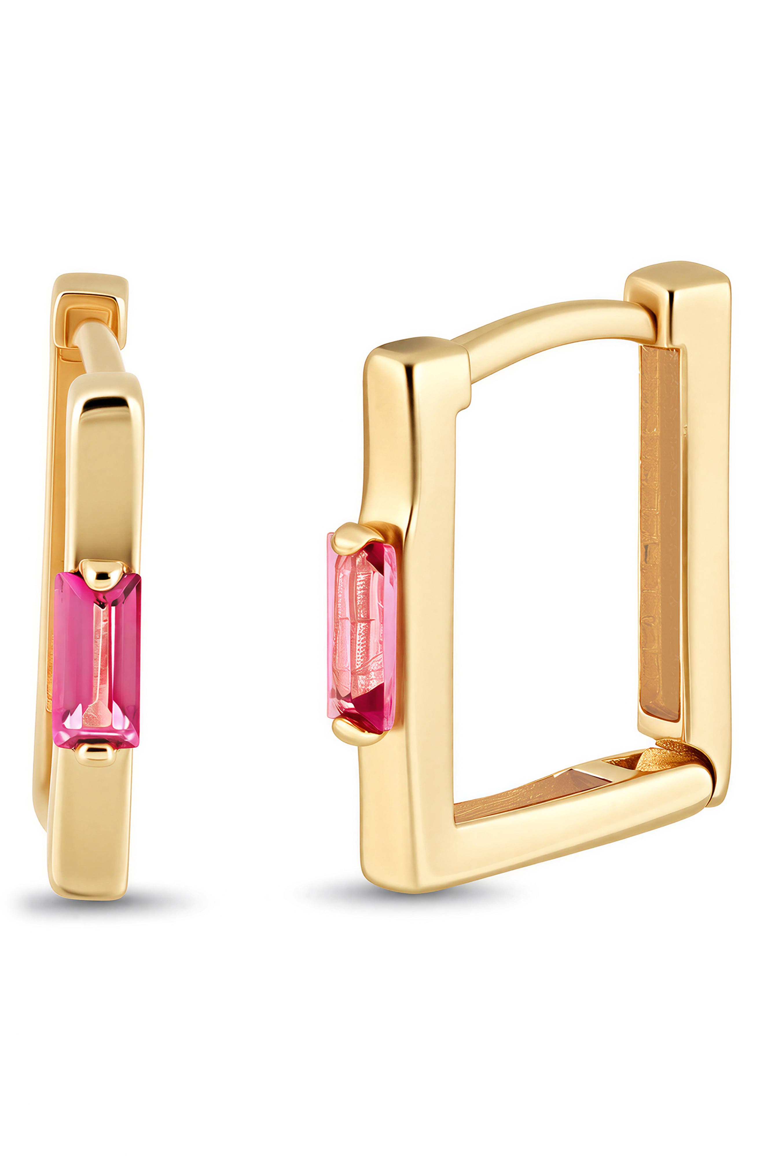14K YELLOW GOLD/ PINK TOPAZ