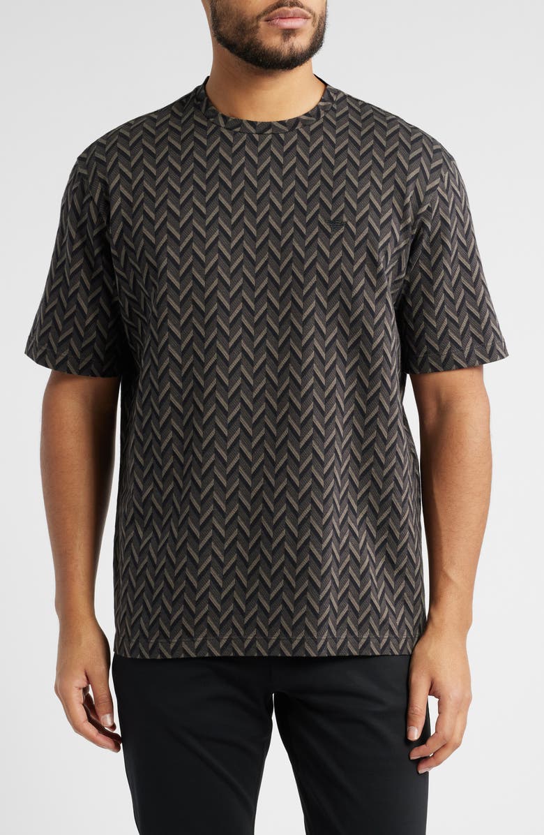 Emporio Armani Chevron Cotton T-Shirt, Main, color, 