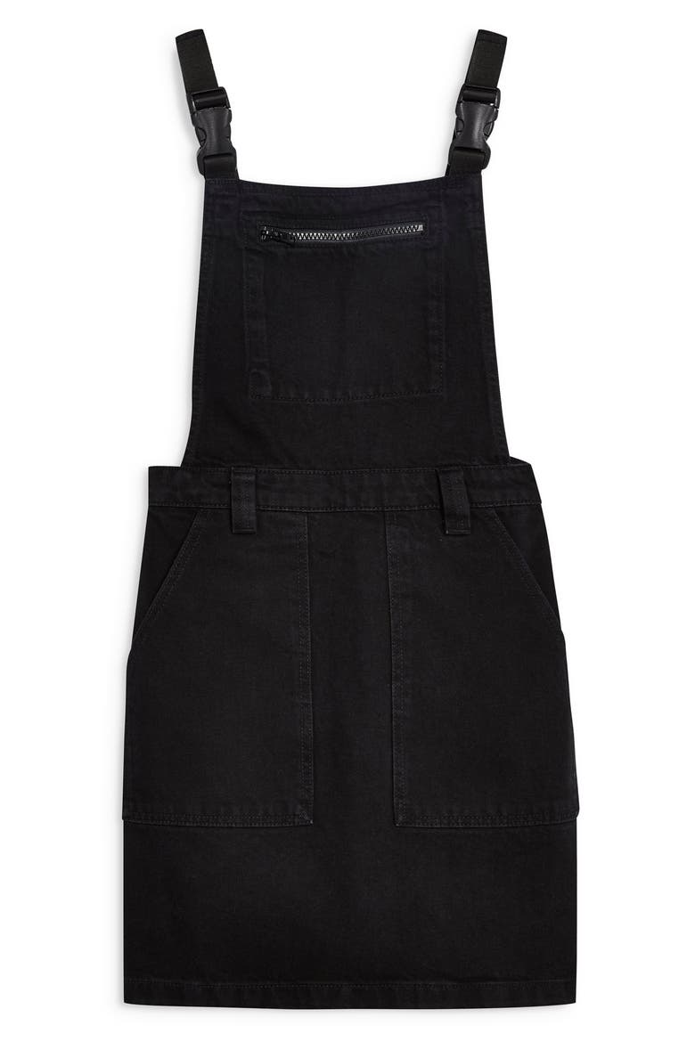 Pinafore Dress, Alternate, color, WASHED BLACK