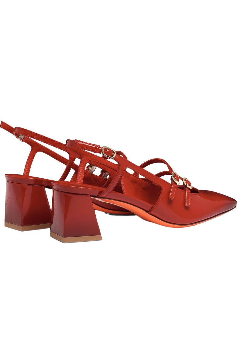 Santoni Women
s mid-heel slingback, Alternate, color, Red