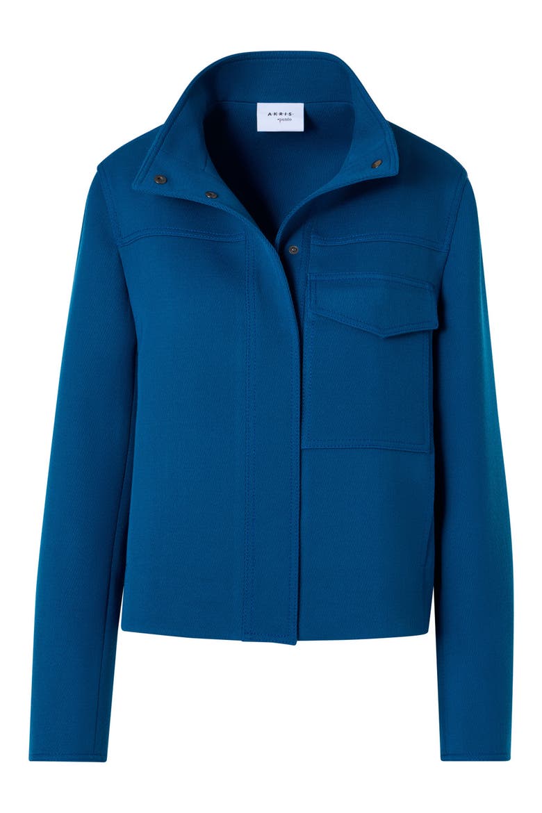 Wool Tricotine Utility Jacket, Alternate, color, URANUS