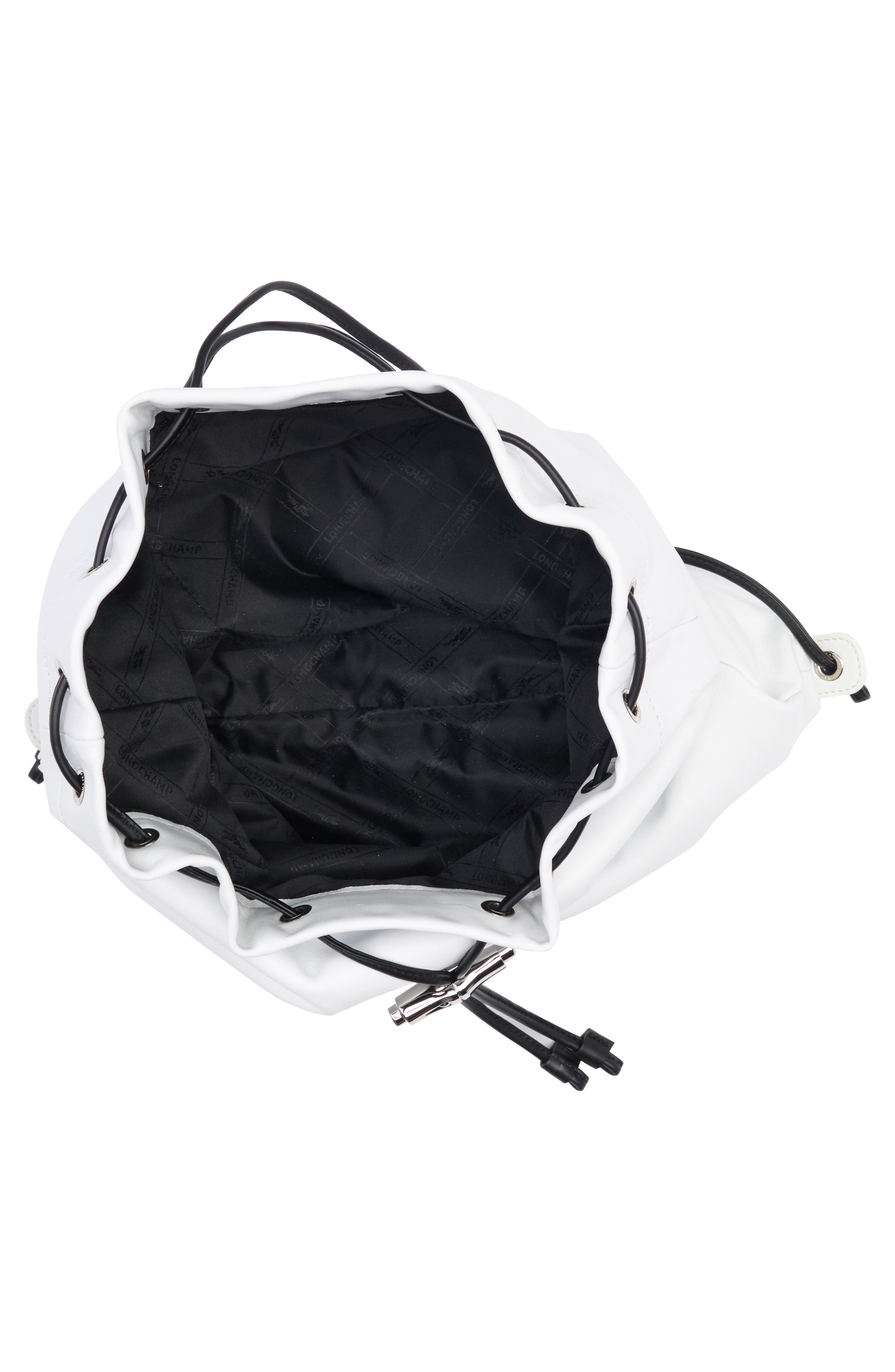 Longchamp Recycled Drawstring Backpack, Alternate, color, White
