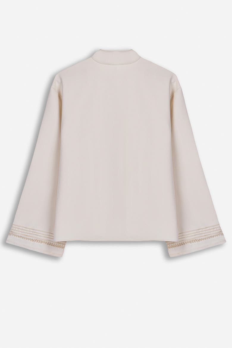 Embroidery Detail Oversized Jacket, Alternate, color, Ivory