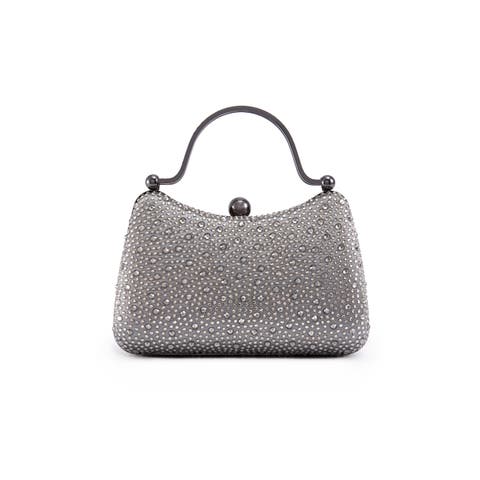 Double Metal Handles Dazzling Evening Handbag