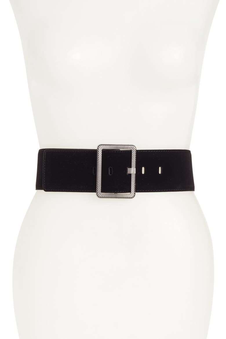 Velvet Belt, Main, color, BLACK