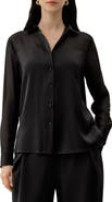 Lilysilk Button Down Silk Organza Shirt
