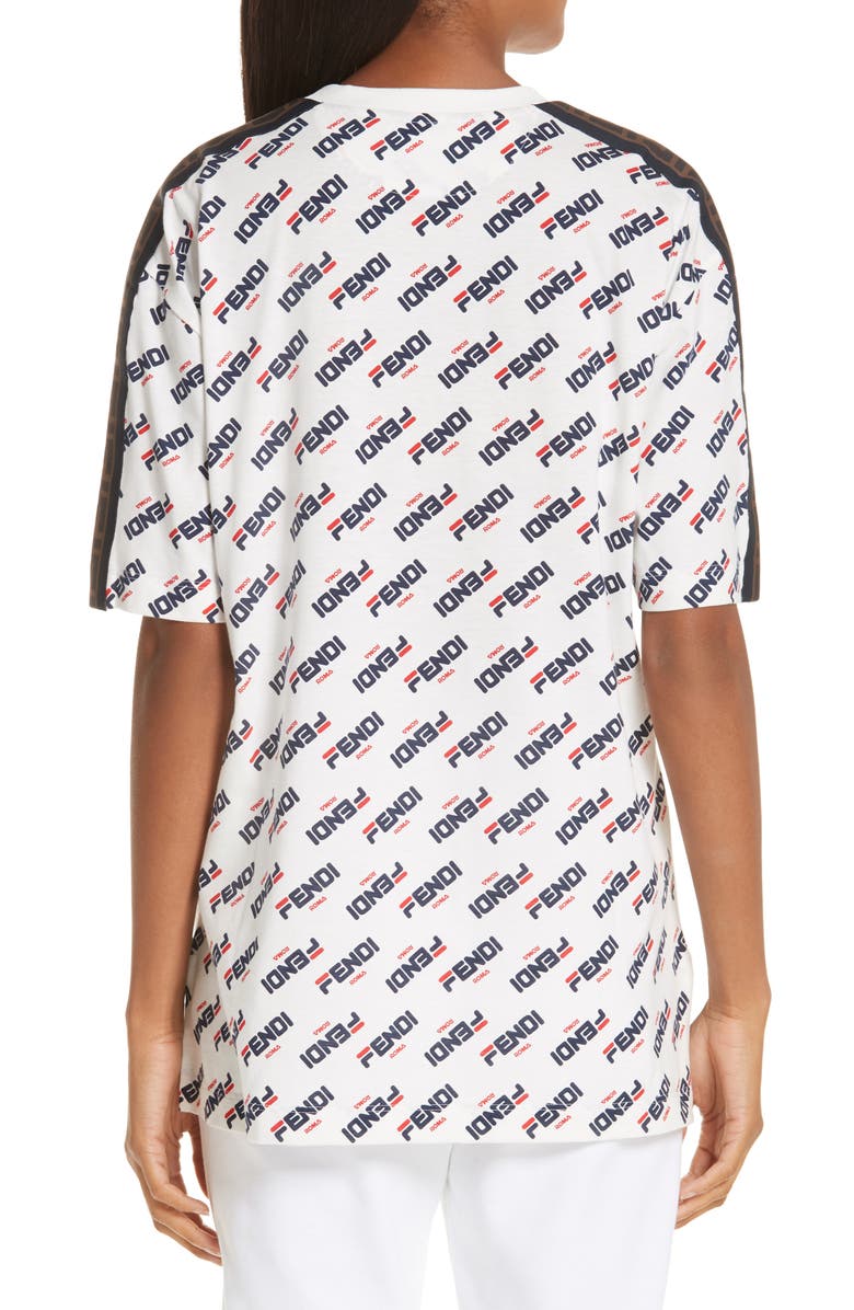 Fendi x FILA Mania Logo Tee, Alternate, color, 