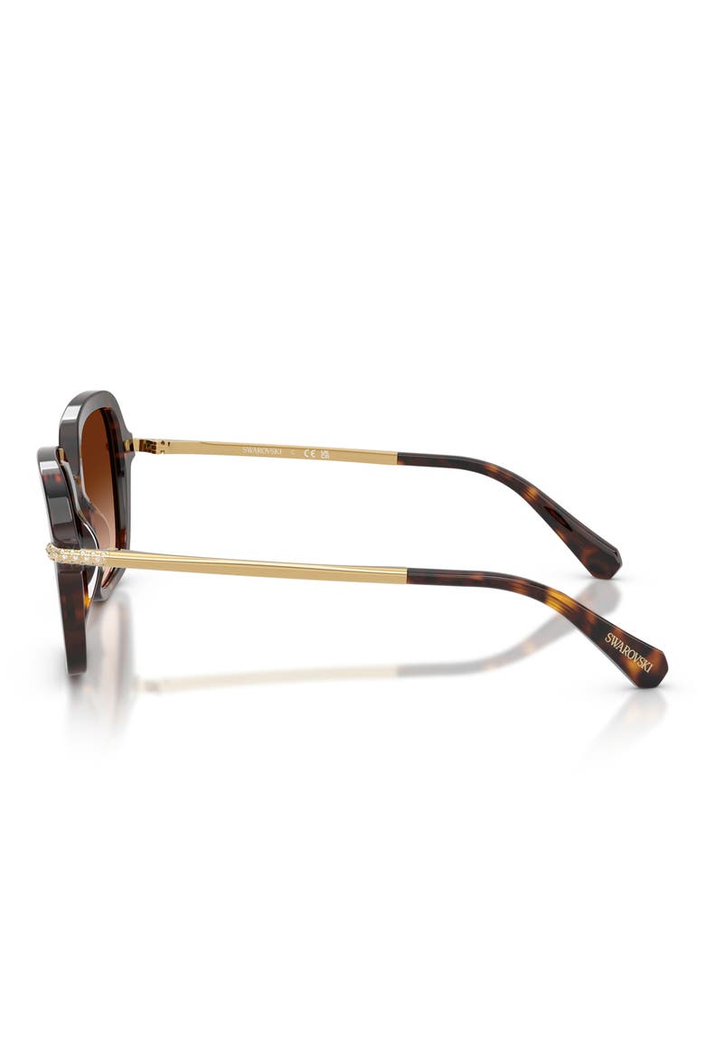 50mm Small Irregular Sunglasses, Alternate, color, HAVANA / GRADIENT BROWN
