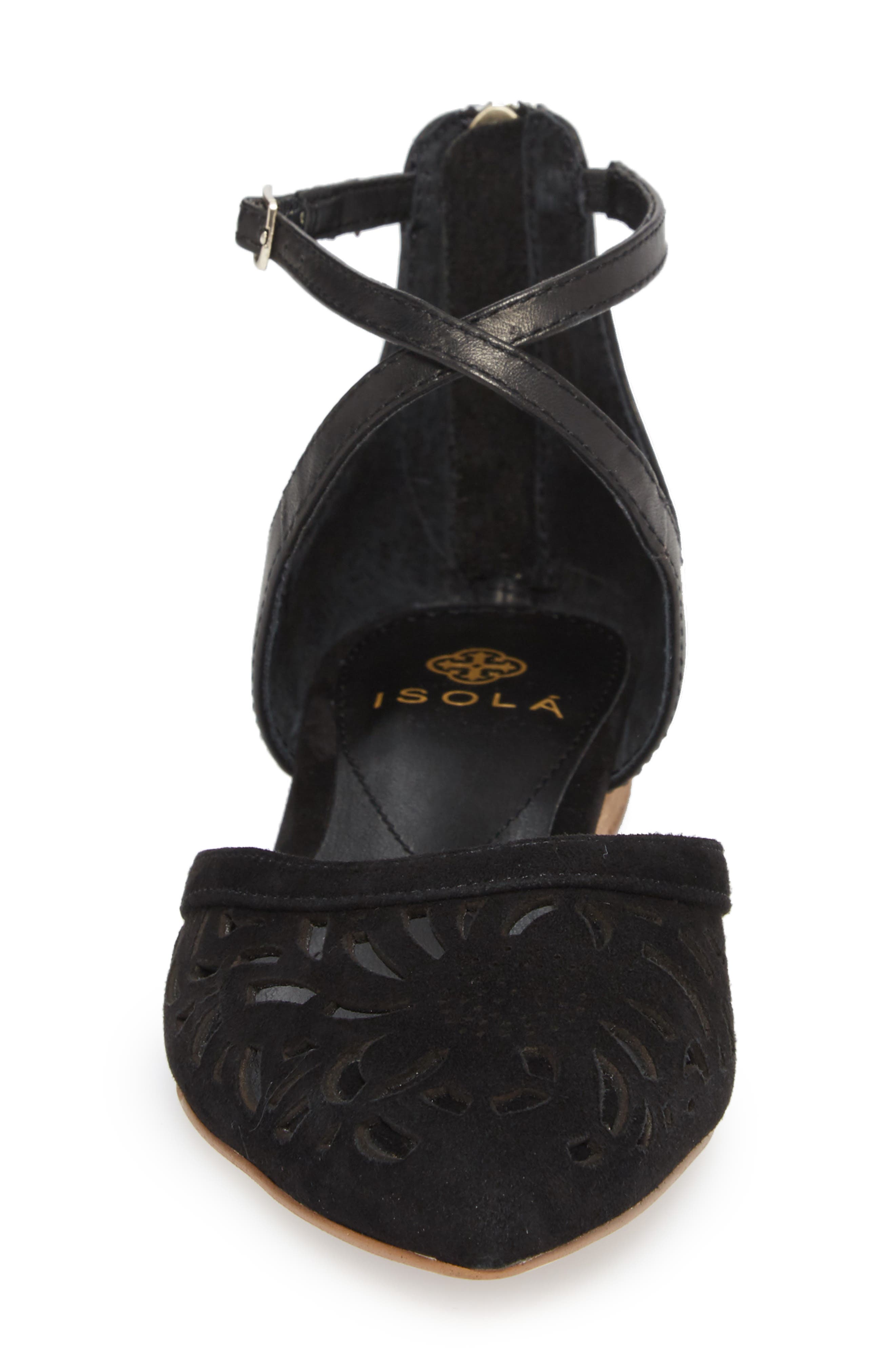 Carina Ankle Strap Sandal, Alternate, color, BLACK SUEDE