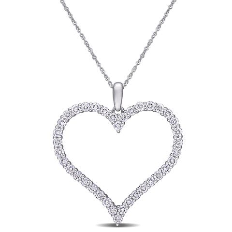 Lab-Grown Diamond Heart Necklace 14k