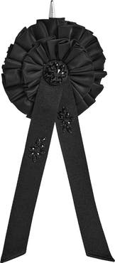 Simone Rocha Crystal Embellished Ribbon Rosette Coin Purse Bag Charm