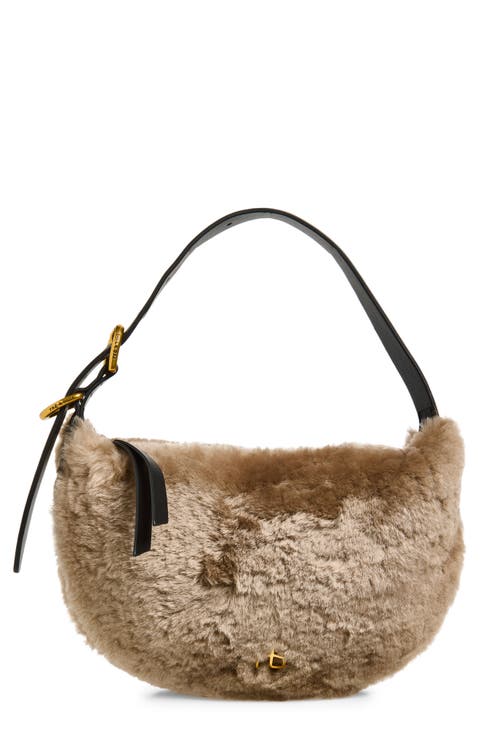 Mercer Small Genuine Shearling Hobo