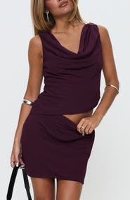 Princess Polly Perfect Illusion Cowl Neck Top & Miniskirt Set