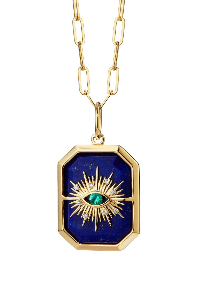 Eye of The Cosmos Necklace, Main, color, Lapis Lazuli