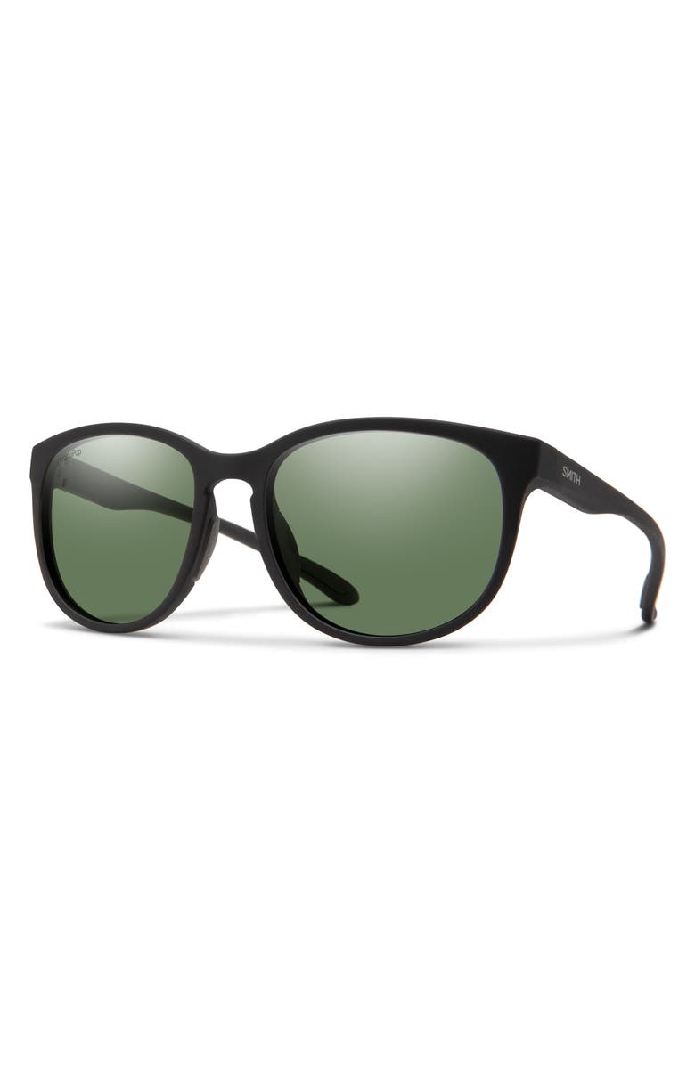 Smith Lake Shasta 56mm ChromaPop<sup>™</sup> Polarized Sunglasses, Alternate, color, Matte Black / Grey Green