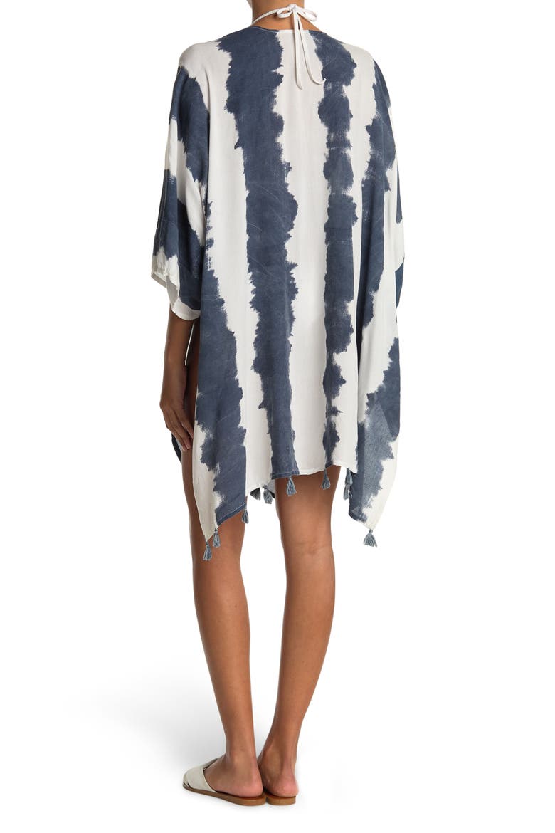 Tassel Trim Cover-Up Kimono, Alternate, color, DENI
