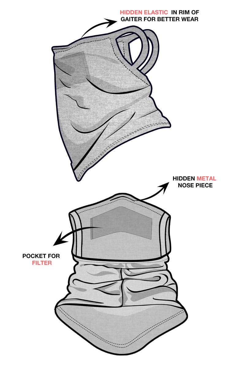 LOVE CHANGES 3-Pack Gaiter Adult Face Masks, Alternate, color, 