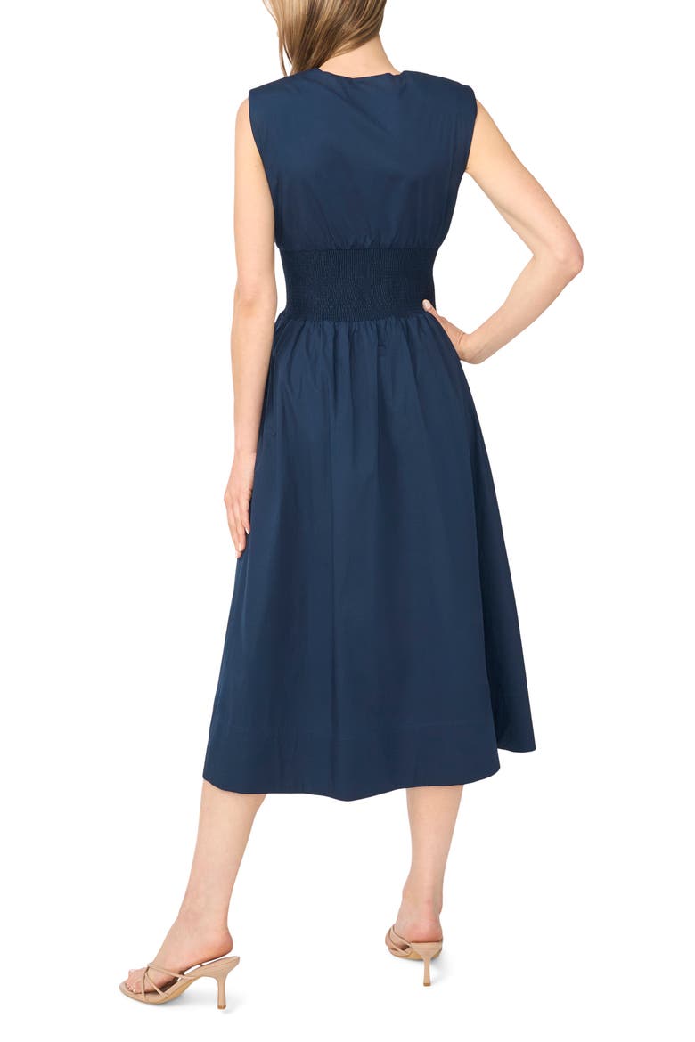 Zip-Front Midi Dress, Alternate, color, CLASSIC NAVY