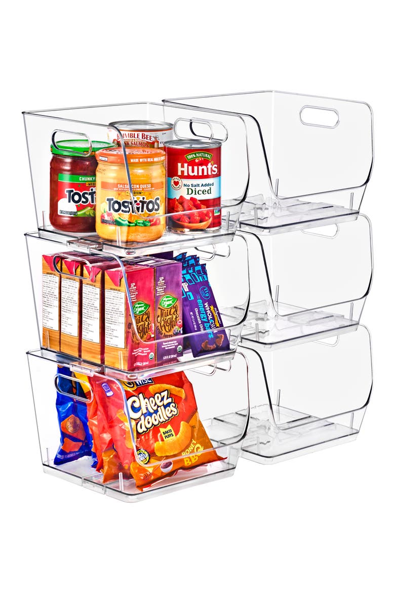 6-Pack Stackable Open Front Bins, Alternate, color, NO COLOR