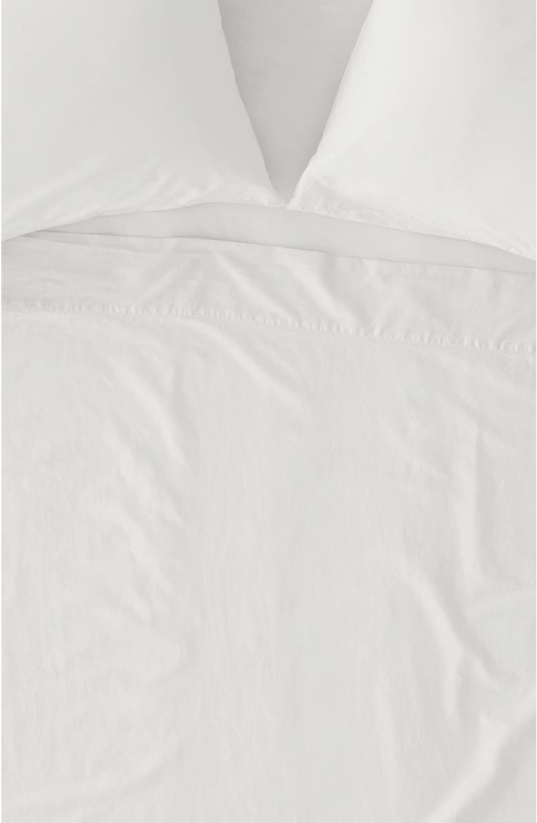 Pact Organic Cotton Organic Room Service Sateen Fitted Sheet, Alternate, color, White