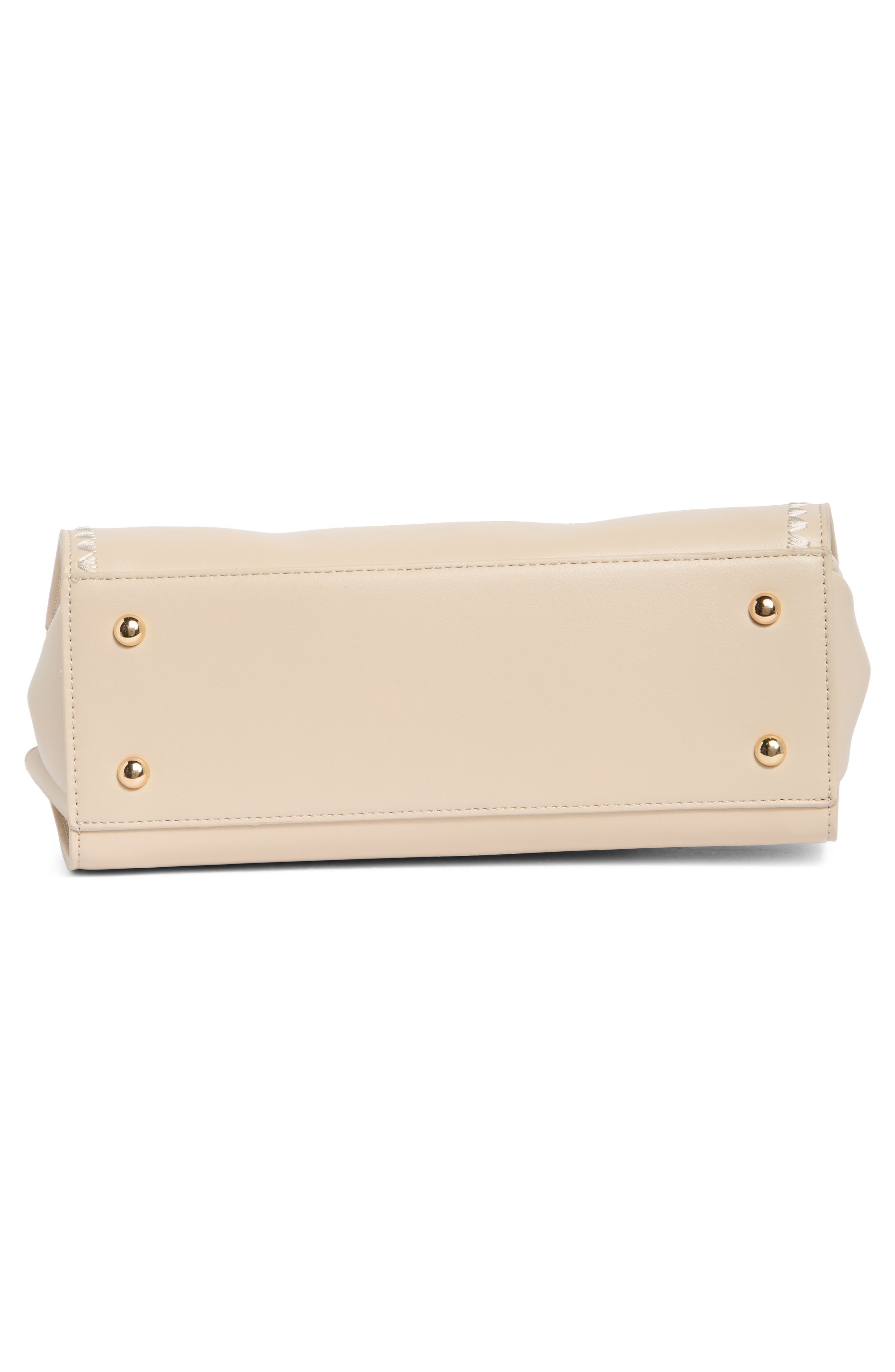 Neema Top Zip Handbag, Alternate, color, BONE